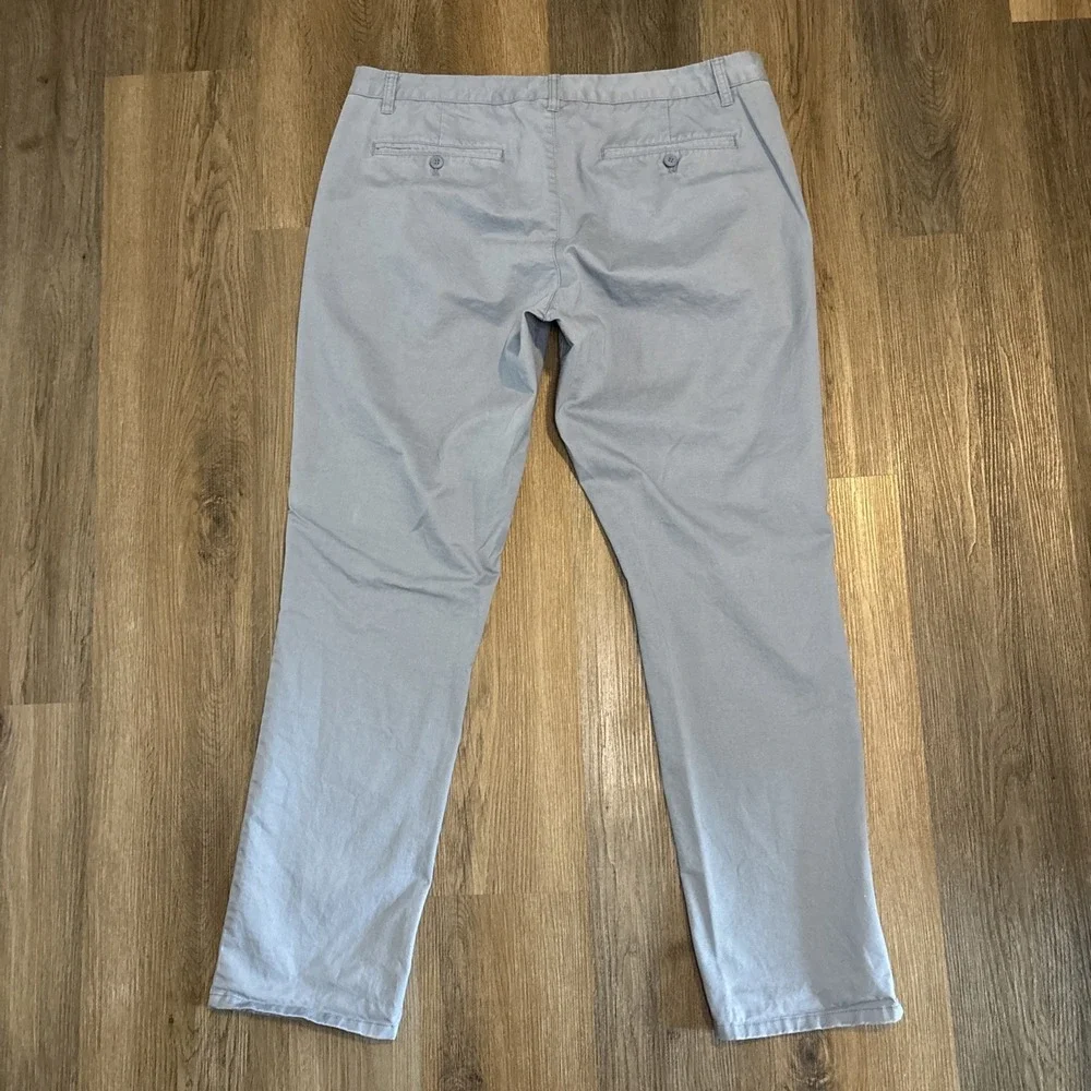 Bonobos Pants Mens 38x32 Gray Slim Fit Chino Cotton Stretch Canvas Office Preppy